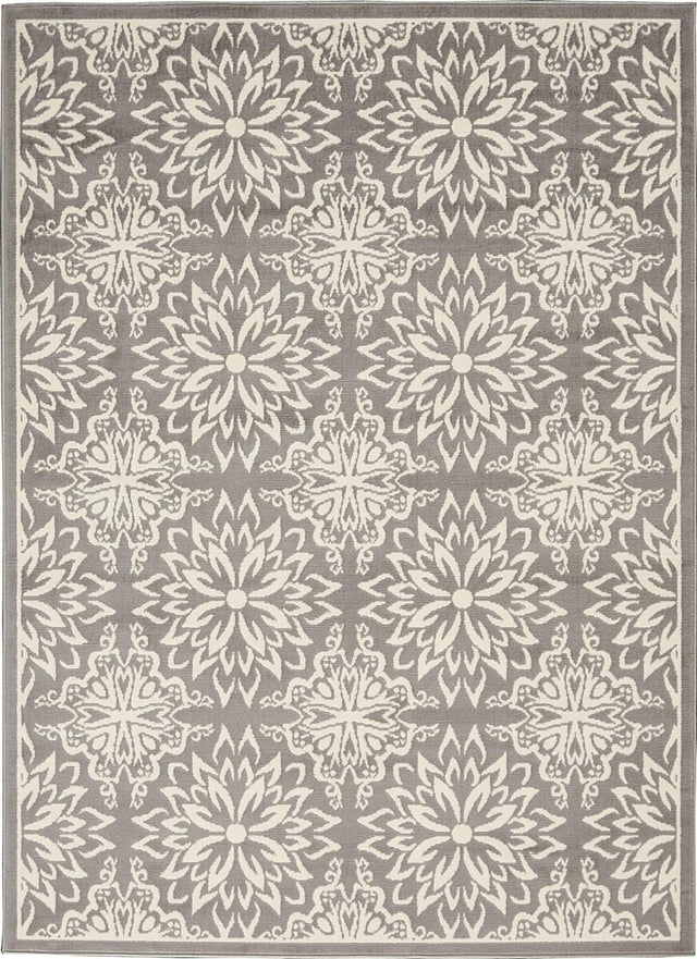 Nourison Jubilant Jub06 Ivory / Grey Rugs - Nourison - 99446478320