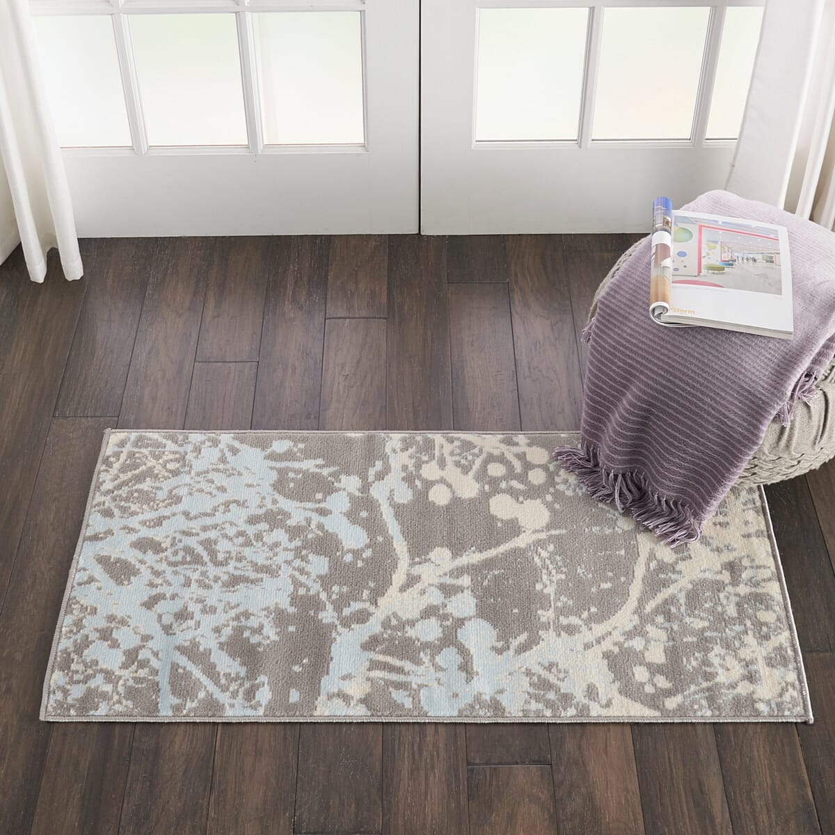 Nourison Jubilant Jub17 Grey Rugs - Nourison - 99446479372
