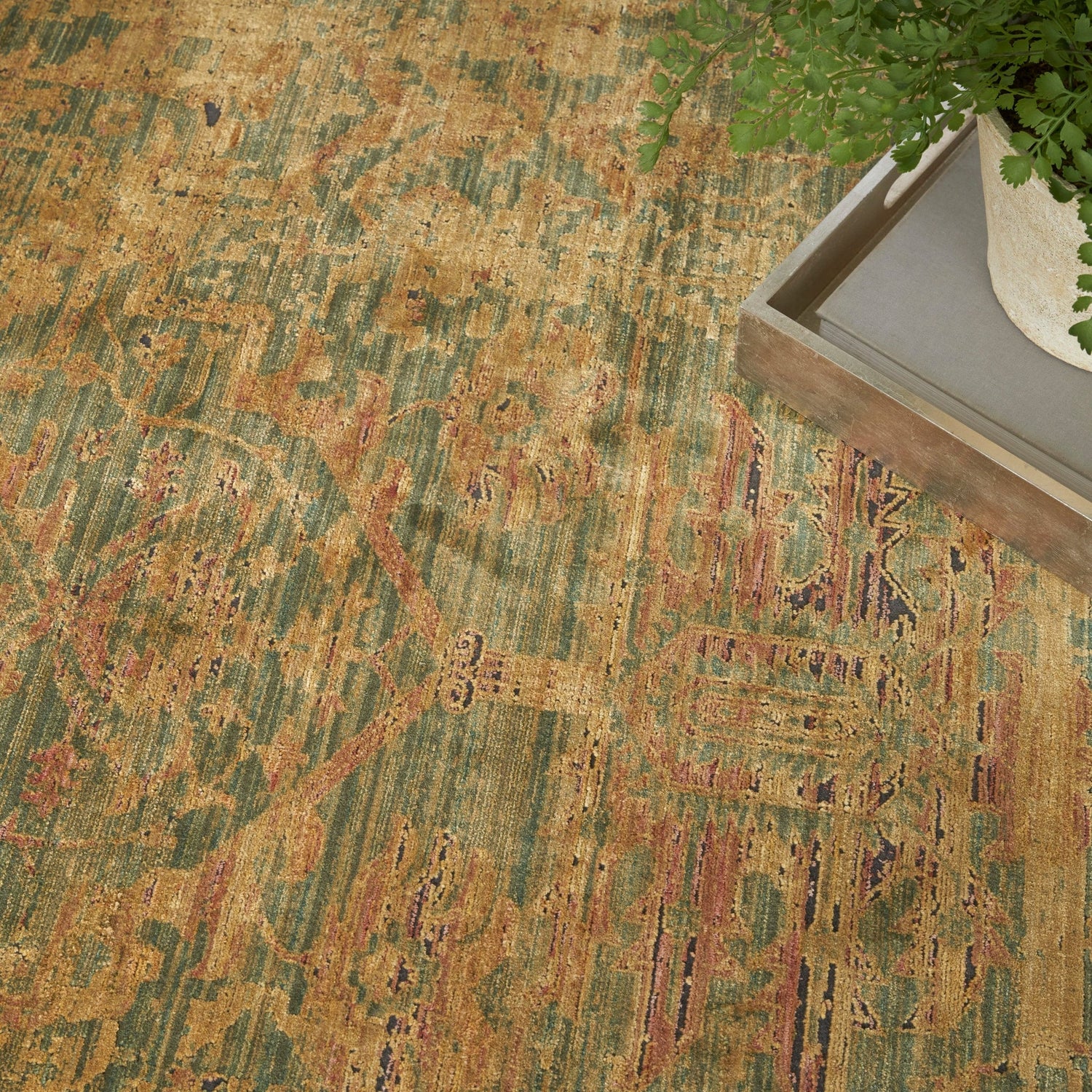 Nourison Luxurious Lrs01 Olive Rug - Nourison - 99446958051