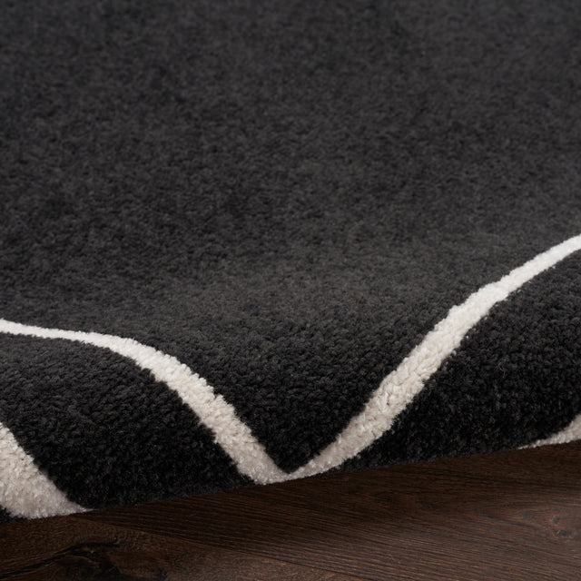Nourison Nourison Essentials Nre02 Black Ivory Rug - Nourison - 99446136688