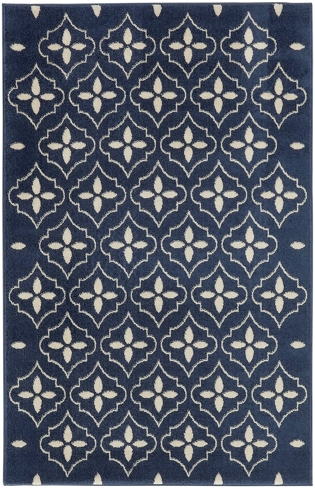 Nourison Nourison Essentials Nre04 Navy Ivory Rug - Nourison - 99446940889