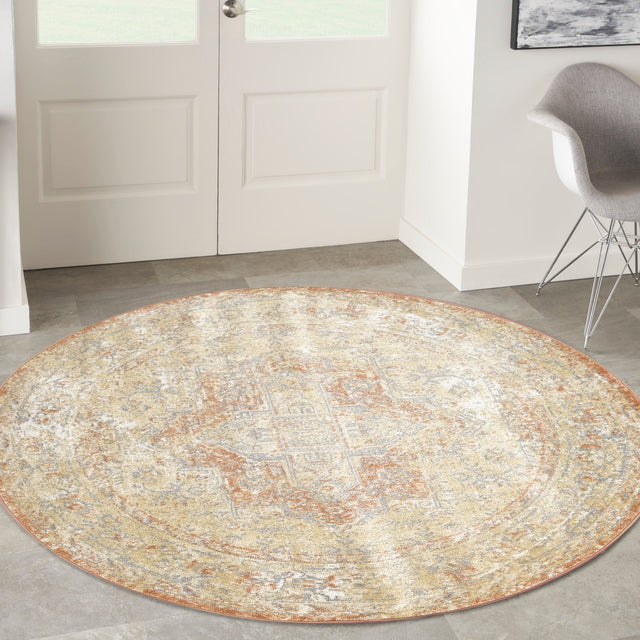 Nourison Nourison Essentials Persian Nre07 Beige Rust Rug - 99446965639