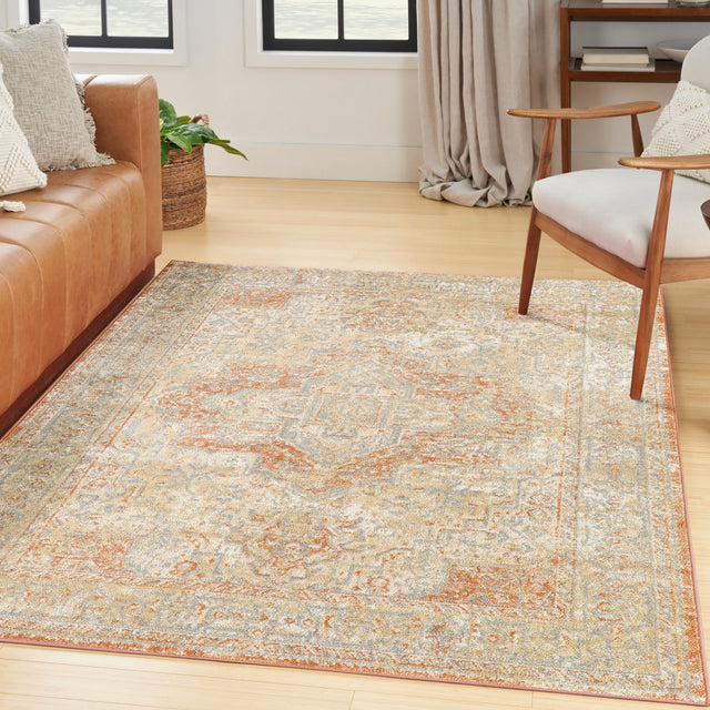Nourison Nourison Essentials Persian Nre07 Beige Rust Rug - Nourison - 99446965646