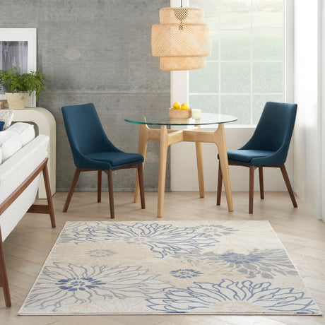 Nourison Passion Psn17 Ivory Grey Blue Rug - Nourison - 99446018724