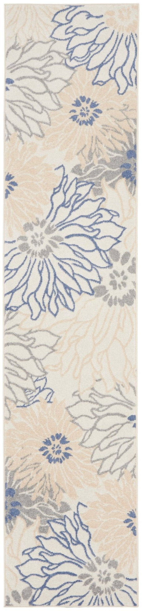 Nourison Passion Psn17 Ivory Grey Blue Rug - Nourison - 99446018731