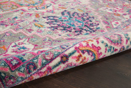 Nourison Passion Psn20 Light Grey / Pink Rugs - Nourison - 99446486714