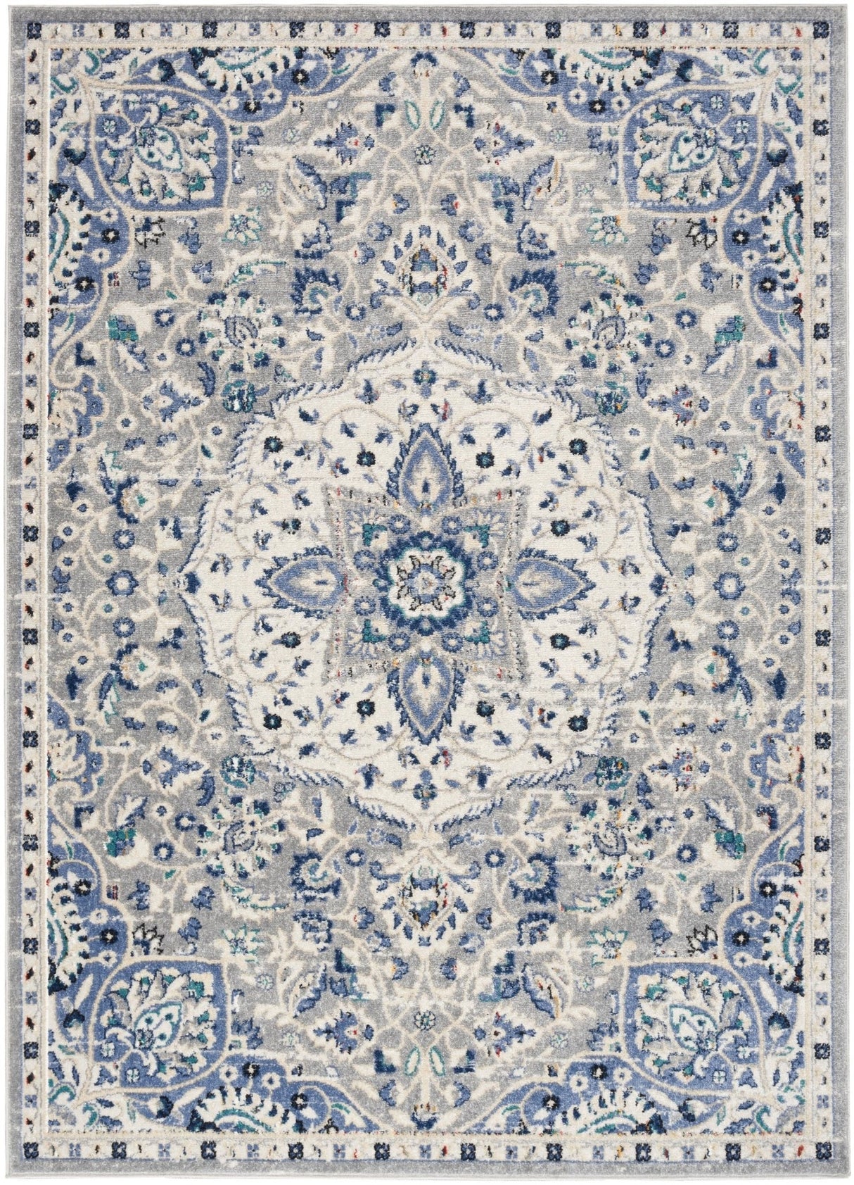 Nourison Passion Psn22 Grey/Beige Rug - Nourison - 99446018830