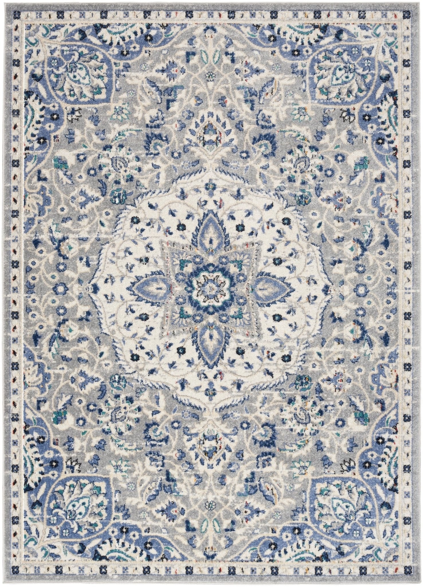 Nourison Passion Psn22 Grey/Beige Rug - Nourison - 99446018830