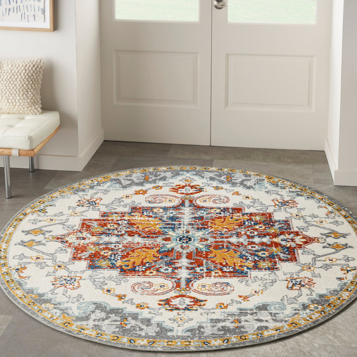 Nourison Passion Psn52 Ivory Multicolor Rug - Nourison - 99446968593