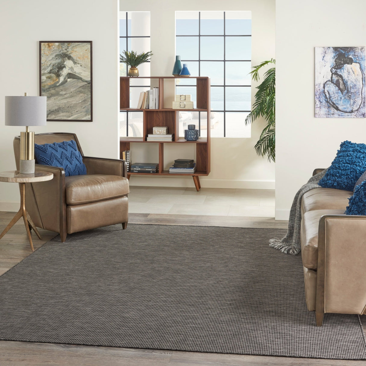Nourison Positano Pos01 Charcoal Rugs - Nourison - 99446790934
