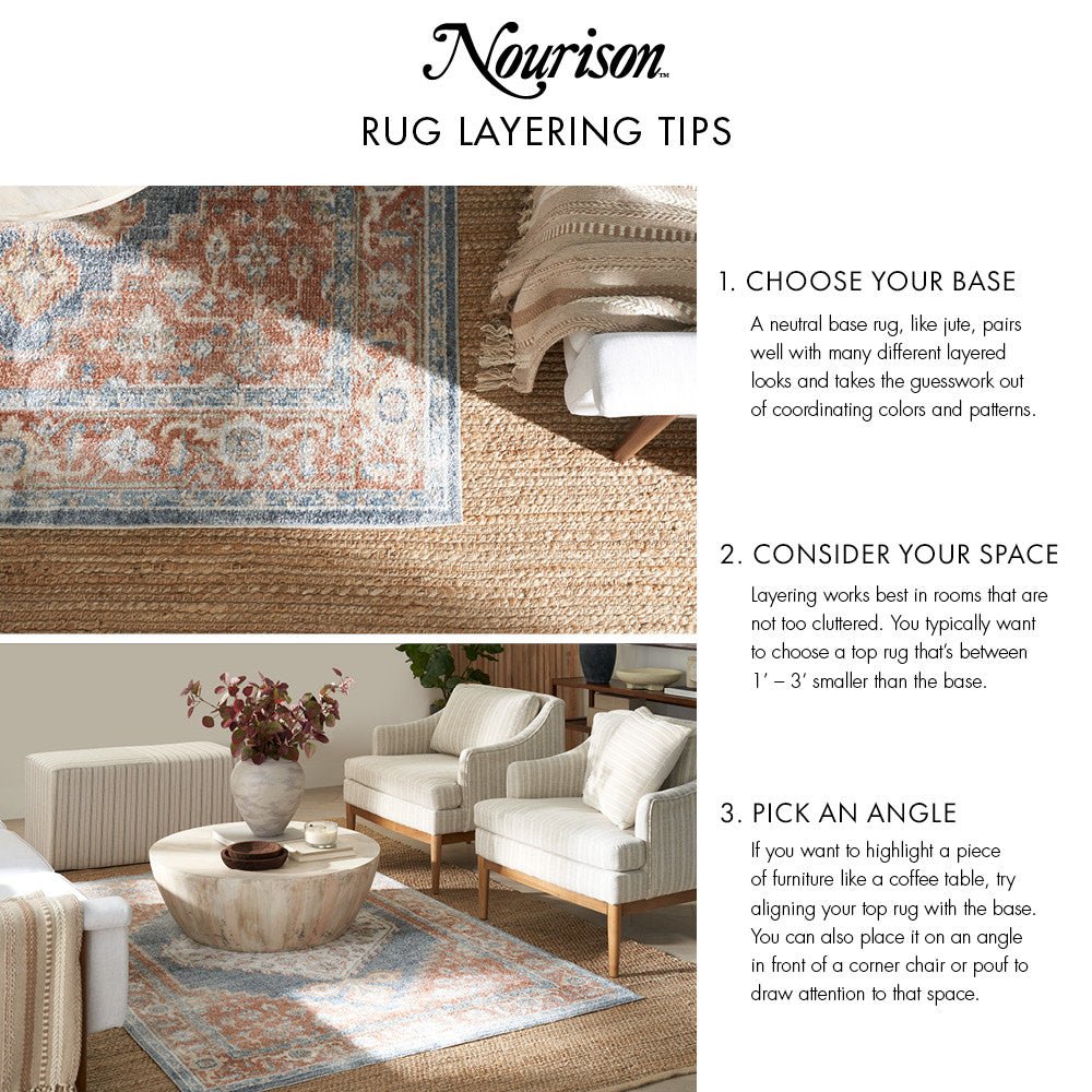 Nourison Positano POS04 Machine Made Aqua Rug