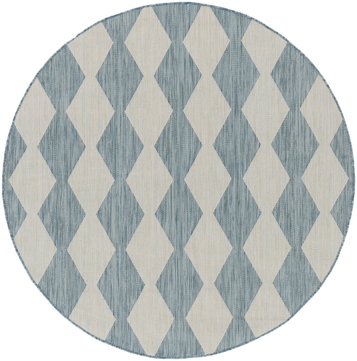 Nourison Positano POS04 Machine Made Aqua Rug
