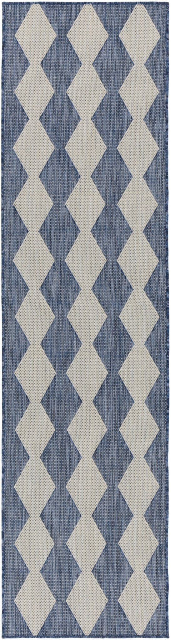 Nourison Positano POS04 Machine Made Navy, Blue Rug