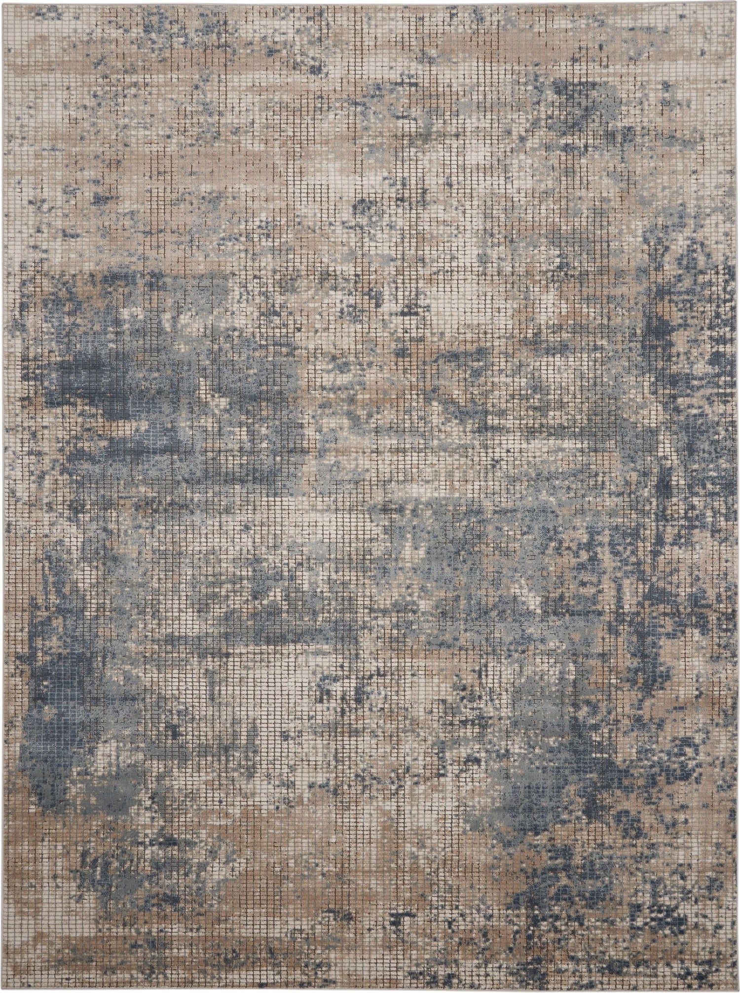 Nourison Quarry Qua02 Blue/Beige Rugs - Nourison - 99446746375