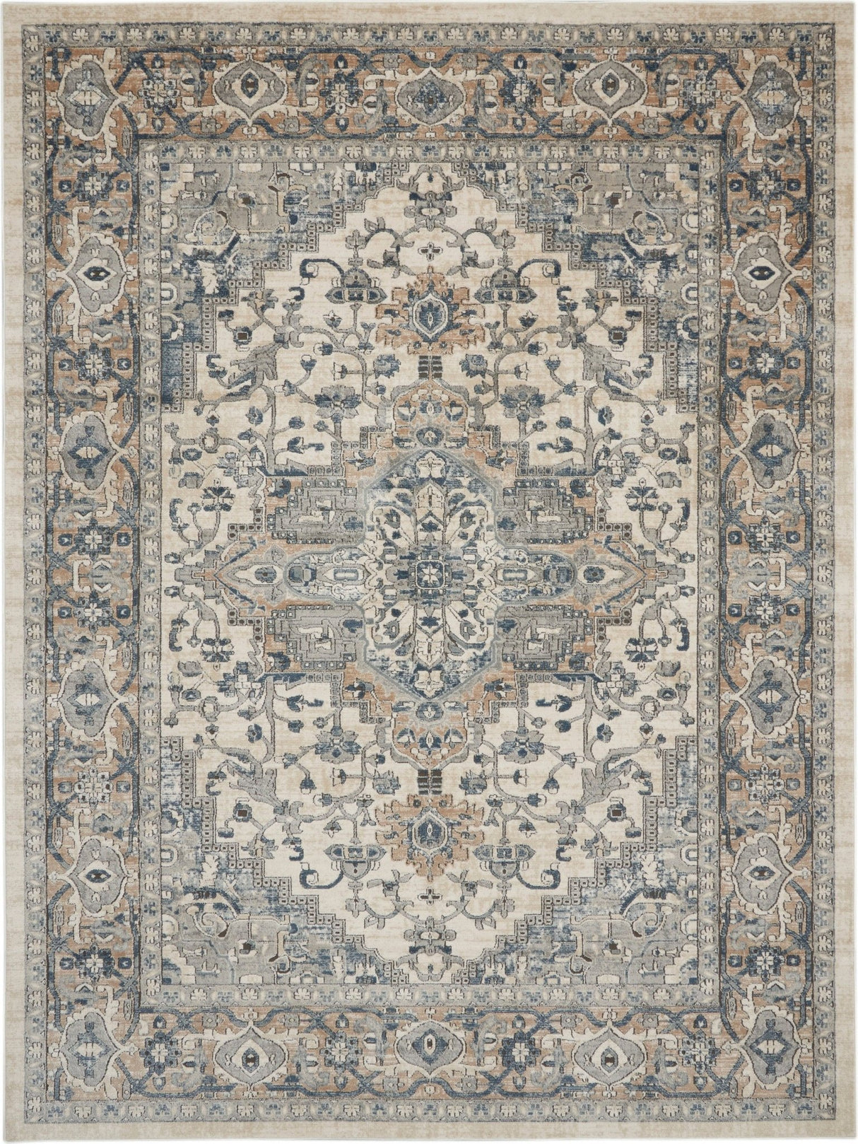 Nourison Quarry Qua05 Ivory/Grey Rugs - Nourison - 99446746818