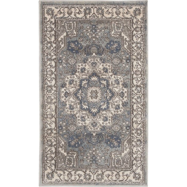 Nourison Quarry Qua07 Grey/Ivory Rugs - Nourison - 99446391018