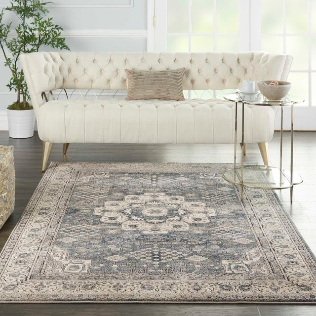 Nourison Quarry Qua07 Grey/Ivory Rugs - Nourison - 99446747037