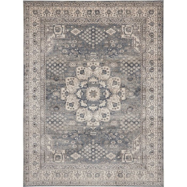Nourison Quarry Qua07 Grey/Ivory Rugs - Nourison - 99446747105