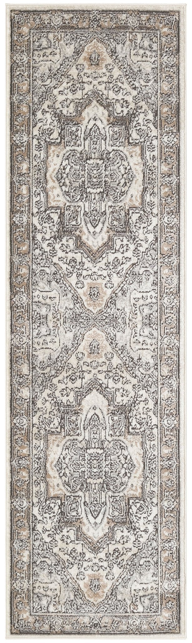 Nourison Quarry QUA18 Machine Made Ivory, Grey, Taupe Rug