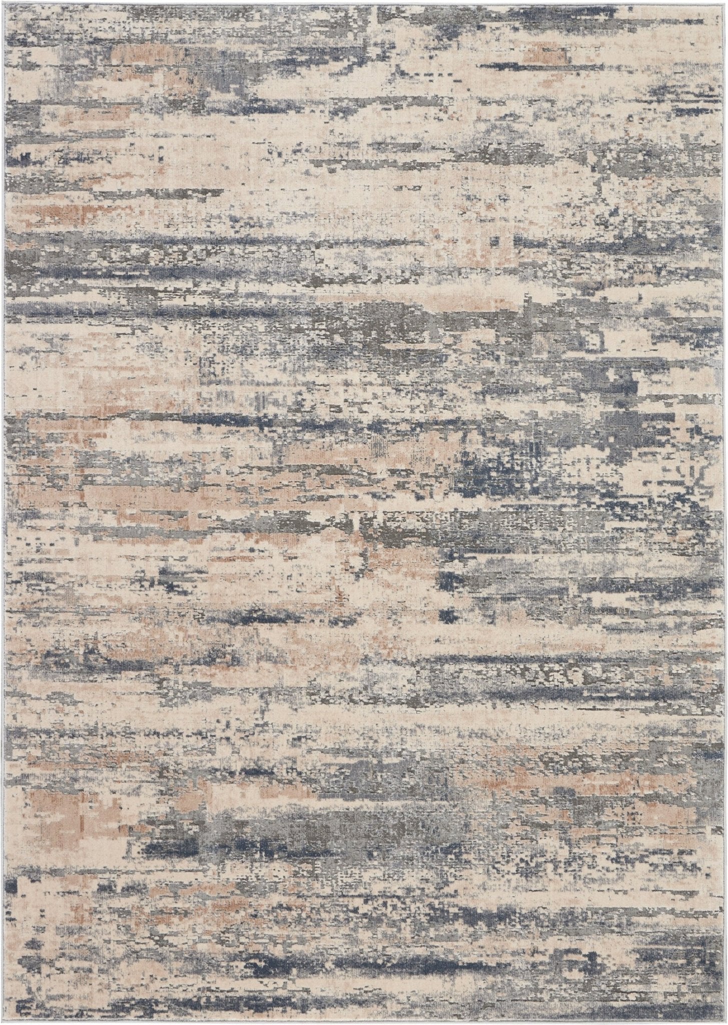 Nourison Rustic Textures Rus04 Beige/Grey Rug - Nourison - 99446165633