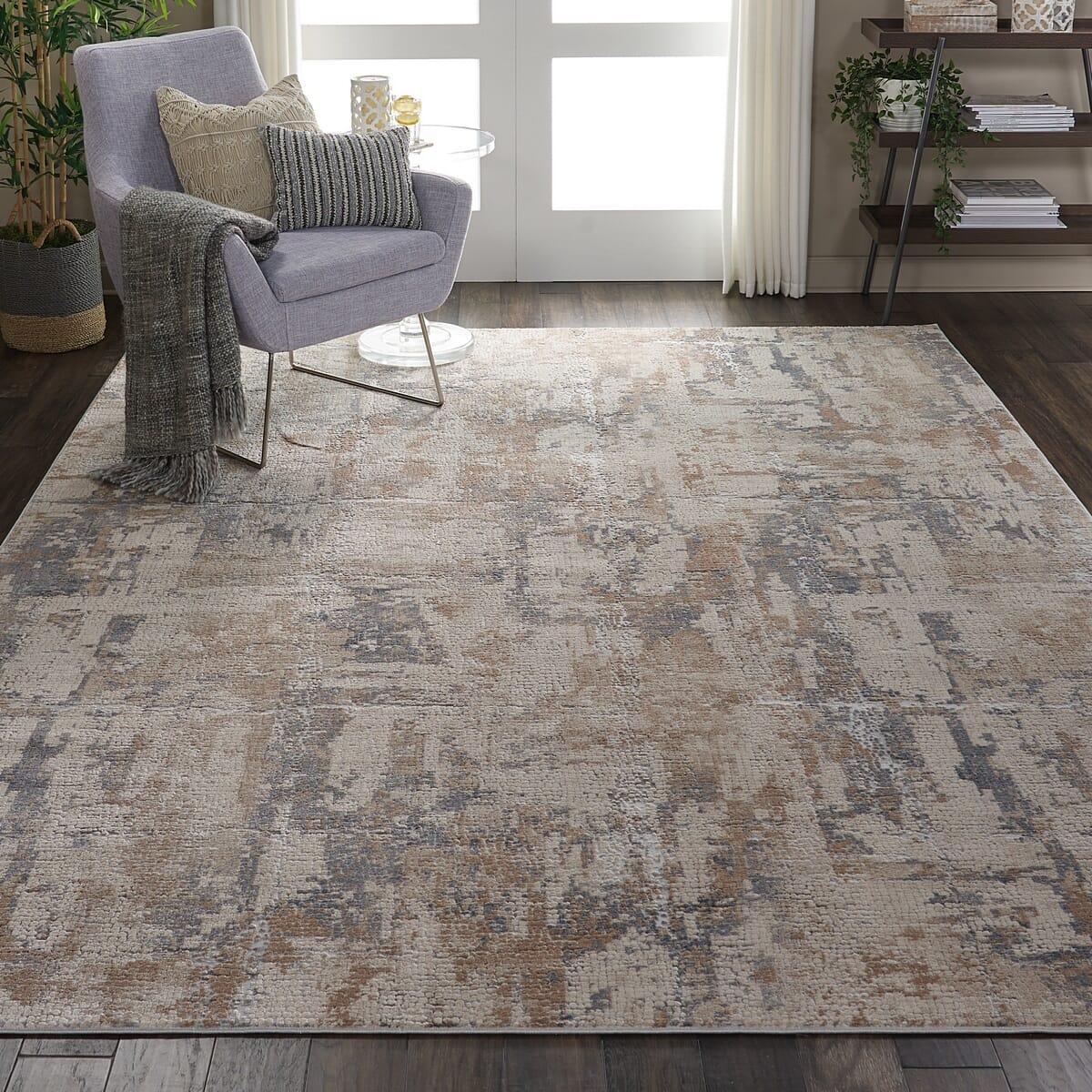 Nourison Rustic Textures Rus06 Beige / Grey Rugs - Nourison - 99446462237