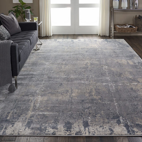 Nourison Rustic Textures Rus06 Grey / Beige Rugs - Nourison - 99446462299