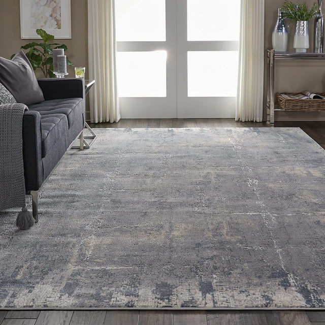Nourison Rustic Textures Rus06 Grey / Beige Rugs - Nourison - 99446462299
