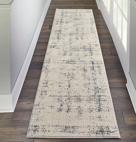 Nourison Rustic Textures Rus06 Ivory / Blue Rugs - Nourison - 99446476296