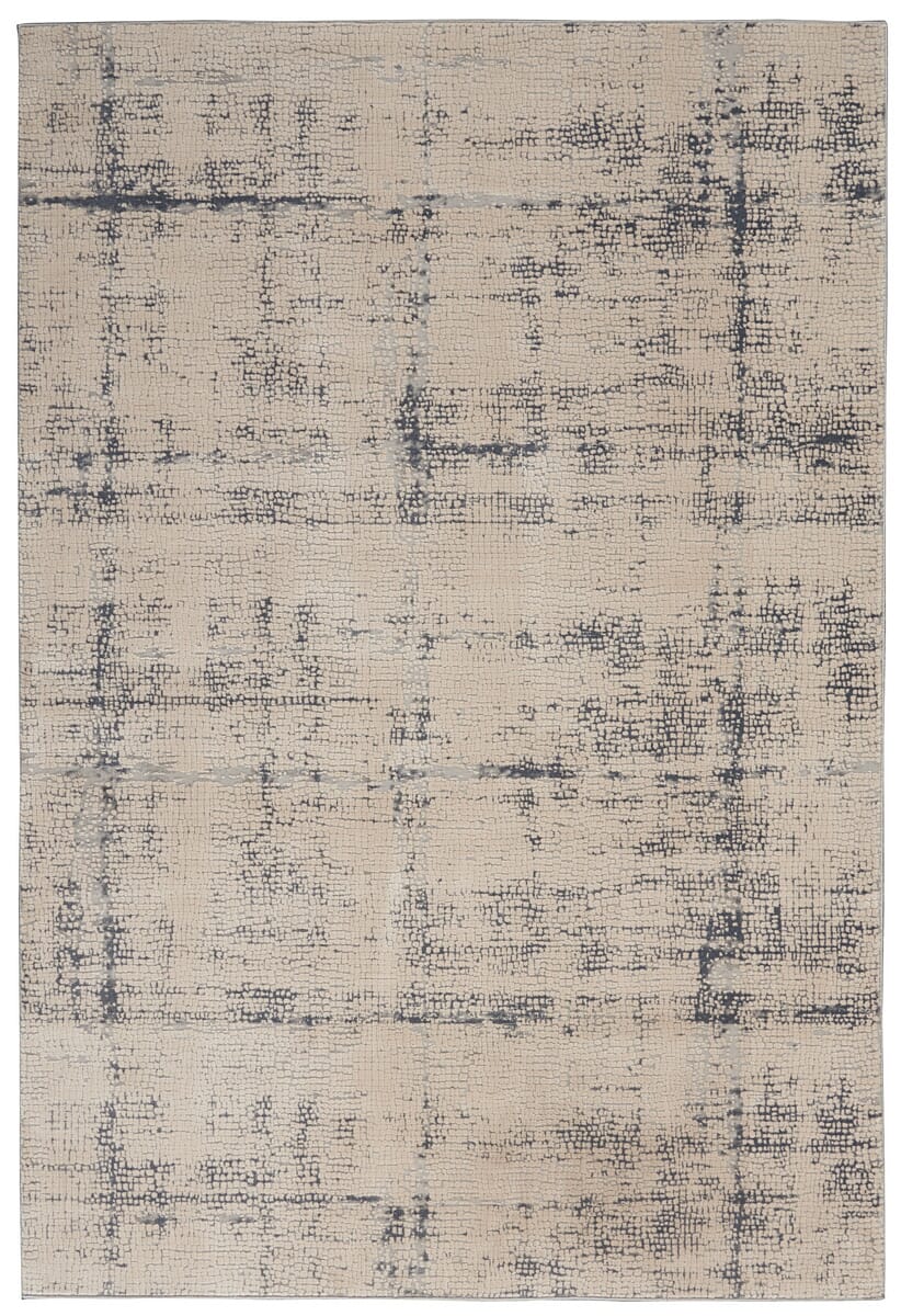 Nourison Rustic Textures Rus06 Ivory / Blue Rugs - Nourison - 99446476319