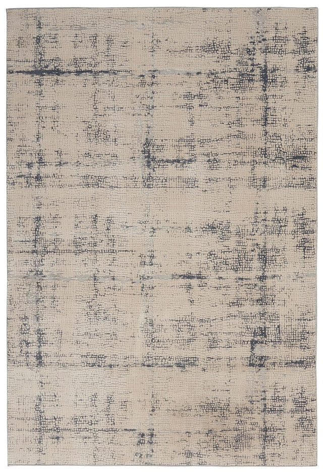 Nourison Rustic Textures Rus06 Ivory / Blue Rugs - Nourison - 99446476319