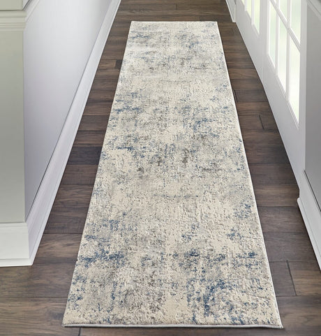 Nourison Rustic Textures Rus07 Ivory / Grey - Blue Rugs - Nourison - 99446496287