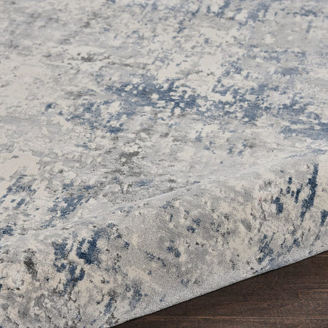 Nourison Rustic Textures Rus07 Ivory / Grey - Blue Rugs - Nourison - 99446496287