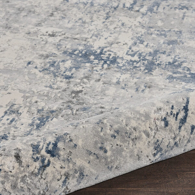 Nourison Rustic Textures Rus07 Ivory / Grey - Blue Rugs - Nourison - 99446496287