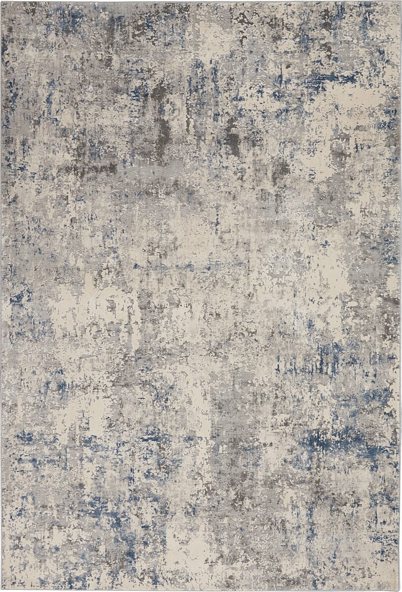 Nourison Rustic Textures Rus07 Ivory / Grey - Blue Rugs - Nourison - 99446496294
