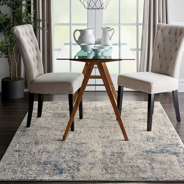 Nourison Rustic Textures Rus07 Ivory / Grey - Blue Rugs - Nourison - 99446496294