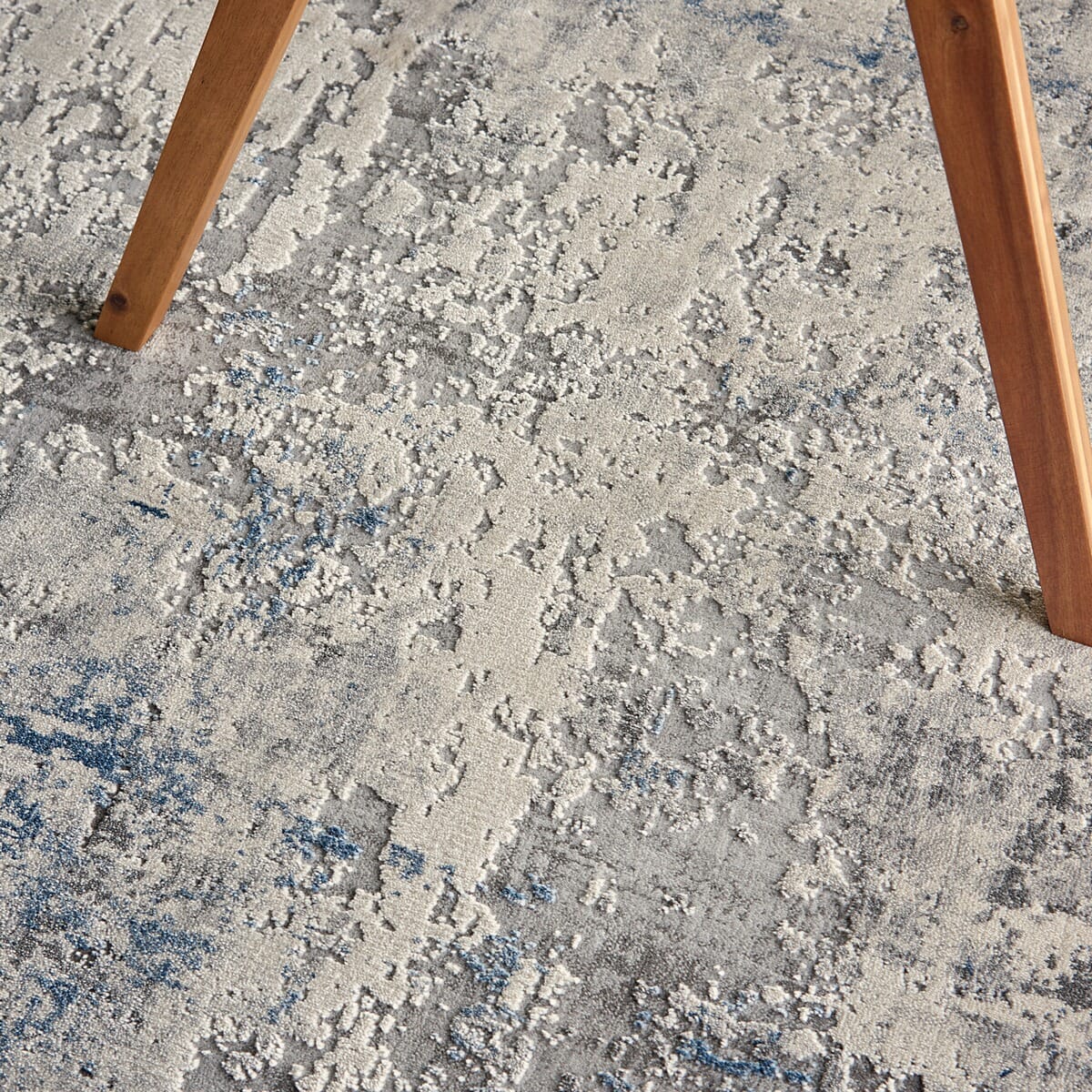 Nourison Rustic Textures Rus07 Ivory / Grey - Blue Rugs - Nourison - 99446496294