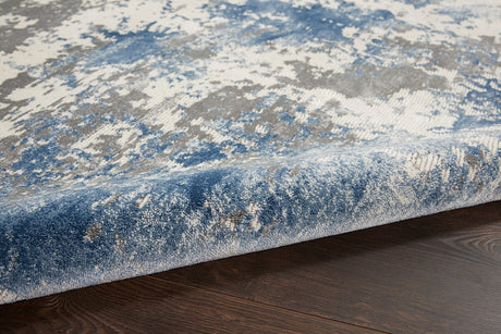 Nourison Rustic Textures Rus08 Grey/Blue Rug - Nourison - 99446496348