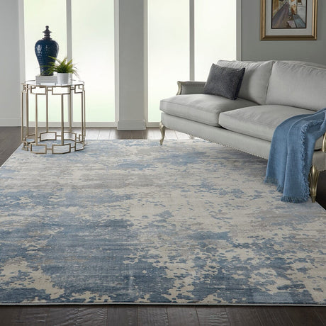 Nourison Rustic Textures Rus08 Grey/Blue Rug - Nourison - 99446496355
