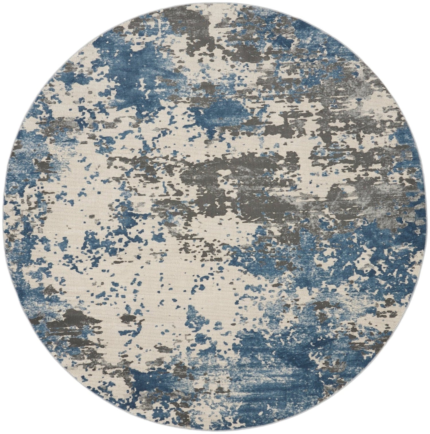 Nourison Rustic Textures Rus08 Grey/Blue Rug - Nourison - 99446835765