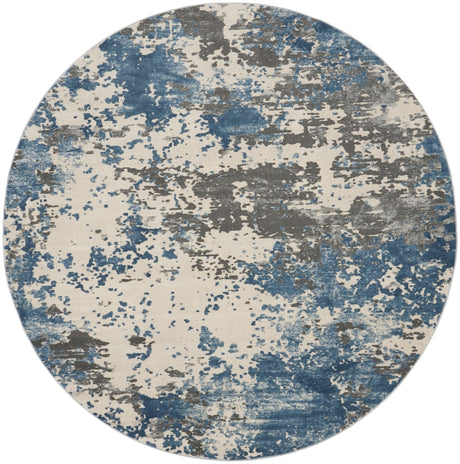 Nourison Rustic Textures Rus08 Grey/Blue Rug - Nourison - 99446835765