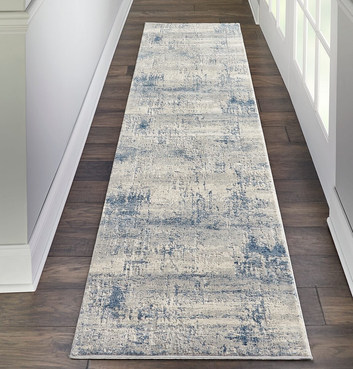 Nourison Rustic Textures Rus10 Ivory / Blue Rugs - Nourison - 99446496461