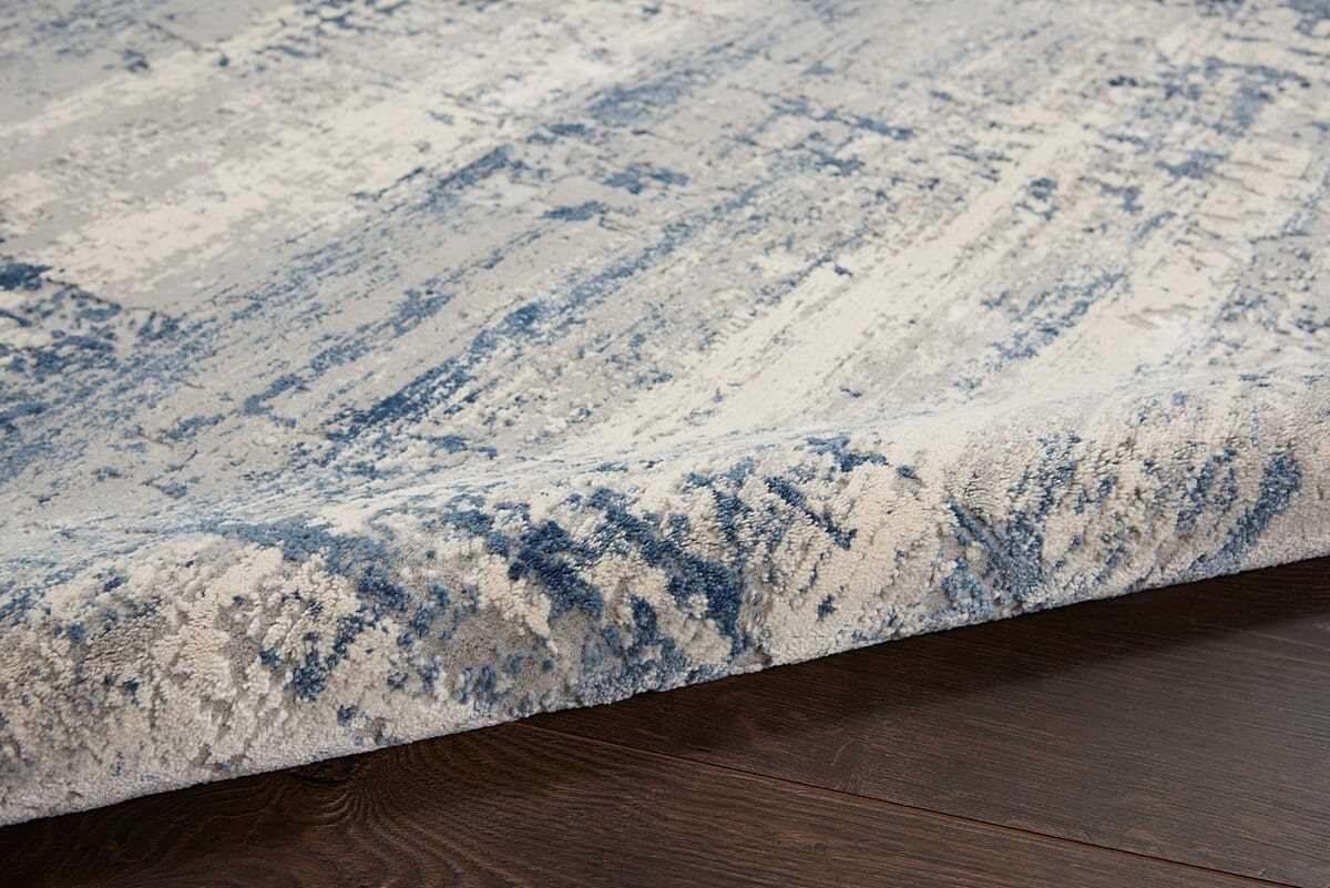Nourison Rustic Textures Rus10 Ivory / Blue Rugs - Nourison - 99446496461