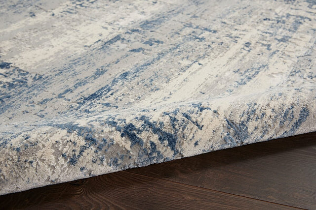 Nourison Rustic Textures Rus10 Ivory / Blue Rugs - Nourison - 99446496461
