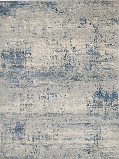 Nourison Rustic Textures Rus10 Ivory / Blue Rugs - Nourison - 99446496461