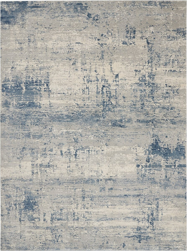 Nourison Rustic Textures Rus10 Ivory / Blue Rugs - Nourison - 99446496461