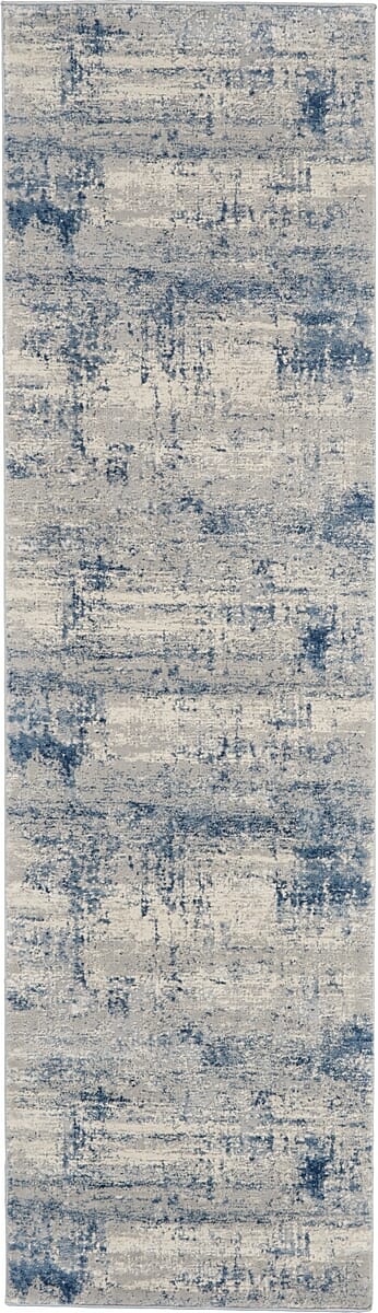 Nourison Rustic Textures Rus10 Ivory / Blue Rugs - Nourison - 99446496461