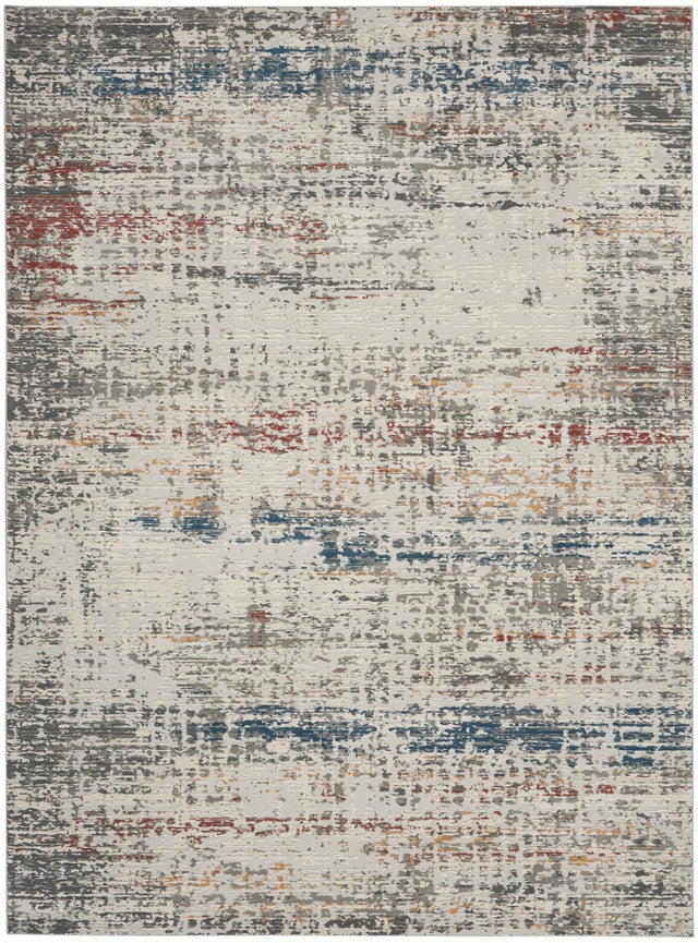 Nourison Rustic Textures Rus14 Light Grey Multi Rugs - Nourison - 99446799265