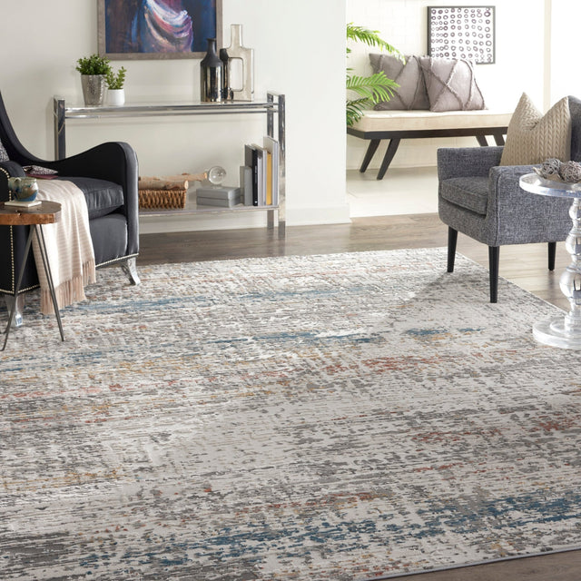 Nourison Rustic Textures Rus14 Light Grey Multi Rugs - Nourison - 99446799265