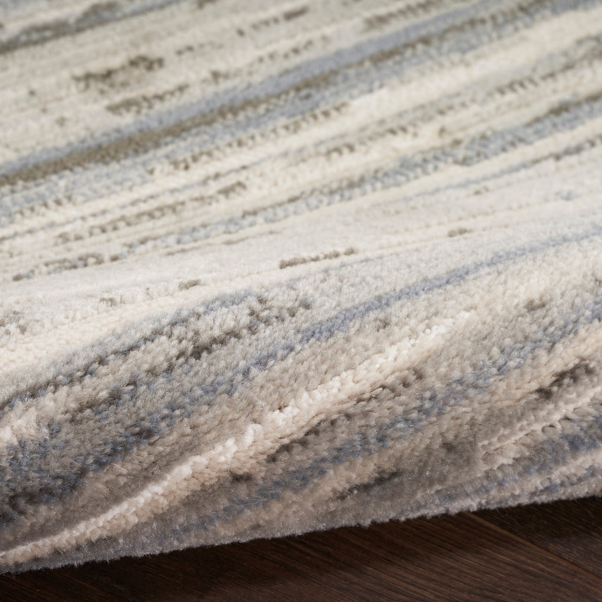 Nourison Serenity Home Srh03 Ivory Grey Blue Rug - Nourison - 99446918406