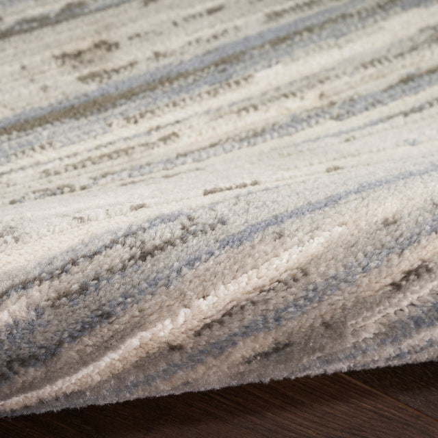 Nourison Serenity Home Srh03 Ivory Grey Blue Rug - Nourison - 99446918406